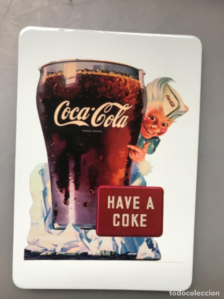 Collectionnisme de Coca-Cola et Pepsi: Coca-Cola Postal Imantada 1996. Imagen cartel 1945. Sprite boy.