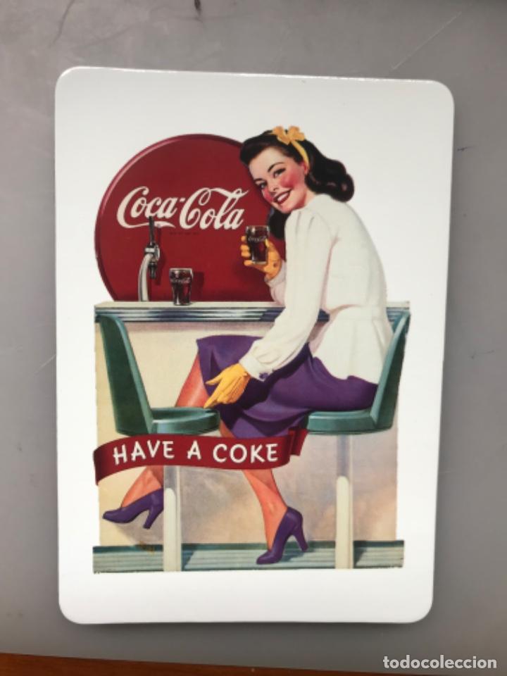 Coleccionismo de Coca-Cola y Pepsi: Coca-Cola Postal Imantada 1996. Imagen cartel Soda Fountain.