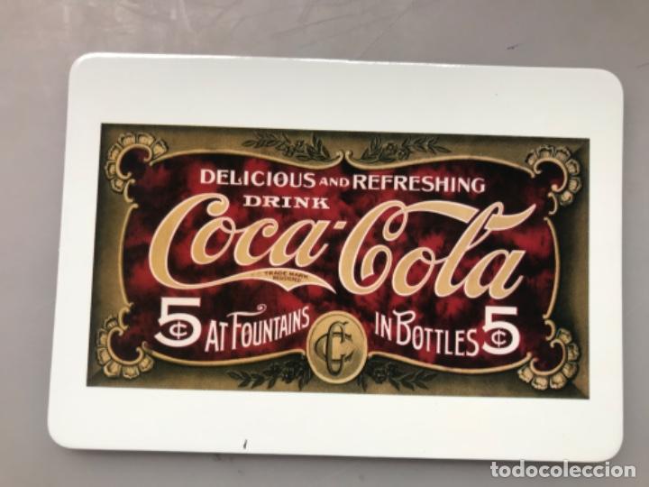 Sammeln von Coca-Cola und Pepsi: Coca-Cola Postal Imantada 1996. Imagen cartel 1905 utilizado en camiones de reparto.