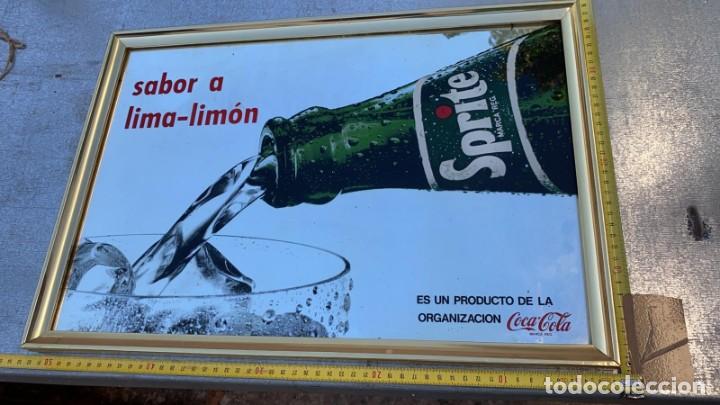 Collectionnisme de Coca-Cola et Pepsi: ESPEJO ANTIGUO PUBLICITARIO SPRITE 50 CMS. LARGO X 37 DE ANCHO