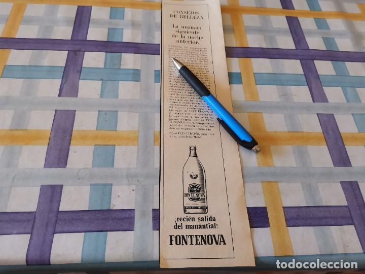 Collezionismo di Coca-Cola e Pepsi: AGUA DE FONTENOVA RECI&Eacute;N SALUDA DEL MANANTIAL ANUNCIO PUBLICIDAD REVISTA 1969