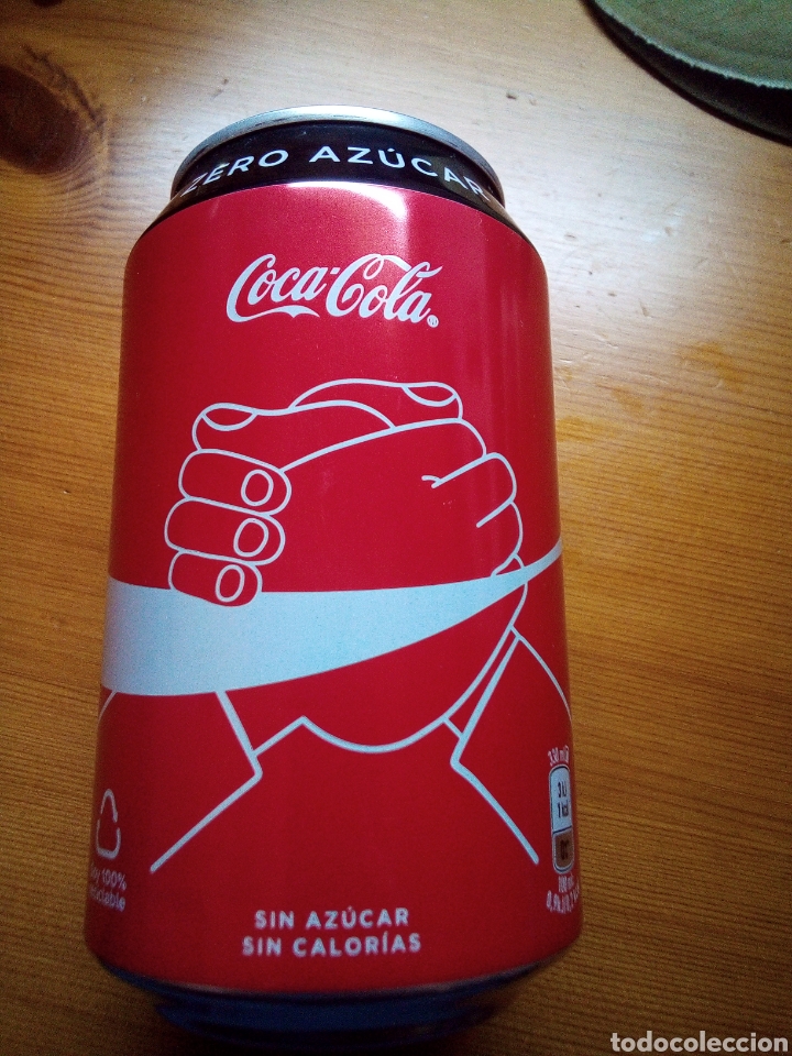 Coleccionismo de Coca-Cola y Pepsi: Lata coca cola apret&oacute;n de manos