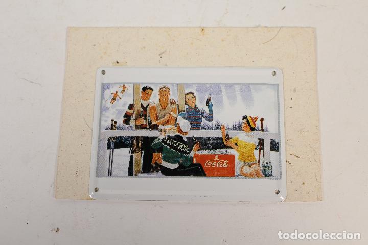 Collecting of Coca-Cola and Pepsi: COCA - COLA / present & card - chapa metalica PUBLICIDAD