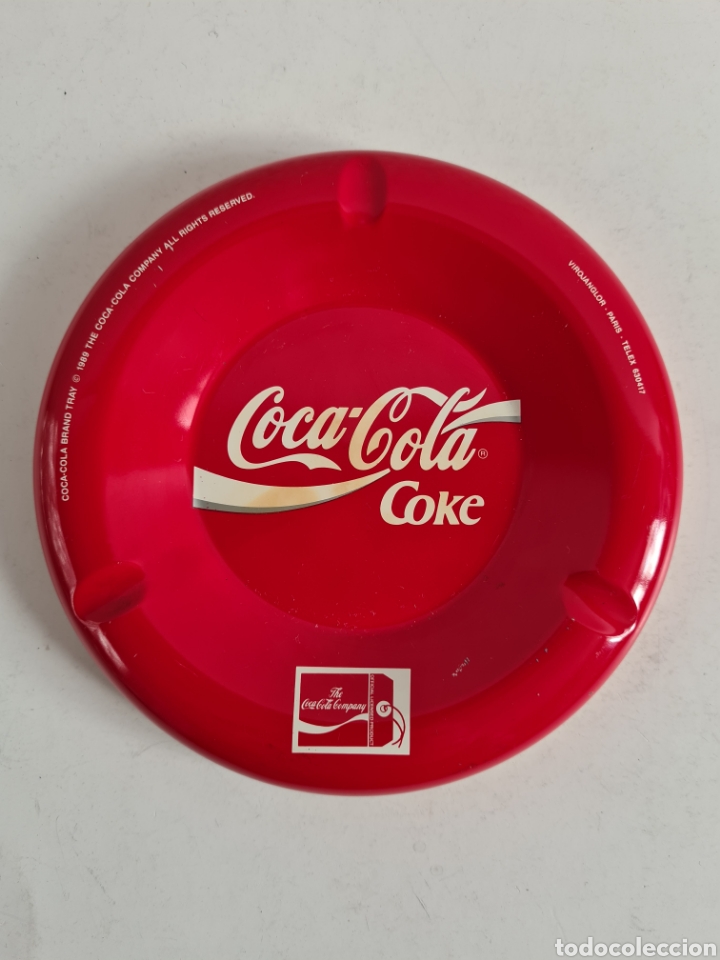 Sammeln von Coca-Cola und Pepsi: Cenicero publicidad Coca-Cola a&ntilde;o 1989 - Decoraci&oacute;n Vintage - Brand Tray Coke Par&iacute;s France CocaCola