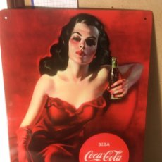 Coleccionismo de Coca-Cola y Pepsi: CARTEL DE CHAPA DE COCA-COLA. INCOMPARAVEL. BEBA COCA COLA. METALICO. Lote 225048890