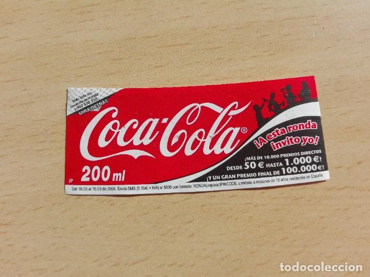 Collecting of Coca-Cola and Pepsi: ETIQUETA COCA-COLA 200ML - A ESTA RONDA INVITO YO - 2008