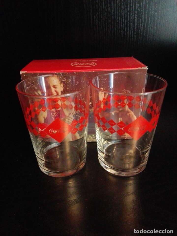 Coleccionismo de Coca-Cola y Pepsi: Dos vasos anchos Coca Cola - Foto 2