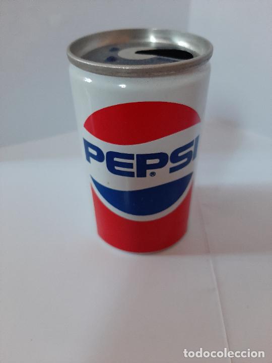 Sammeln von Coca-Cola und Pepsi: Lata Pepsi abierta, 15 cl. tama&ntilde;o avi&oacute;n, a&ntilde;os 90.Fabricada en Las Palmas de G.C.
