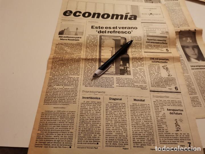Collectionnisme de Coca-Cola et Pepsi: ECONOM&Iacute;A FABRICACI&Oacute;N VENTA COCA COLA EN PALMA DE MALLORCA RECORTE PERI&Oacute;DICO 1987 3 P&Aacute;GINAS COLECCION