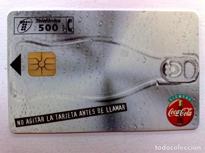 Collectionnisme de Coca-Cola et Pepsi: TARJETA TELEFONICA:P-287: COCA~COLA,LATA-1 (500 PTA.) TIRADA 24.850 EX. 09/97