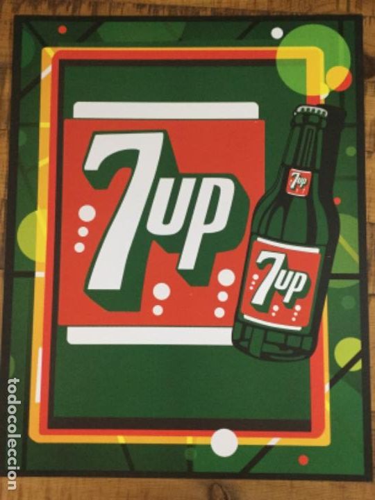 Collecting of Coca-Cola and Pepsi: SEVEN UP - C&Aacute;RTEL PL&Aacute;STICO - ESTILO VINTAGE - PUBLICIDAD OFICIAL