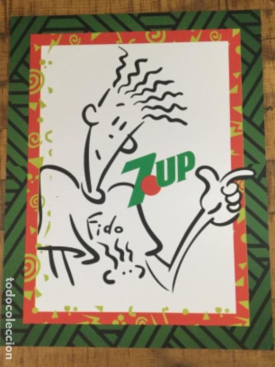 Collecting of Coca-Cola and Pepsi: FIDO DIDO SEVEN UP - C&Aacute;RTEL PL&Aacute;STICO - ESTILO VINTAGE - PUBLICIDAD OFICIAL