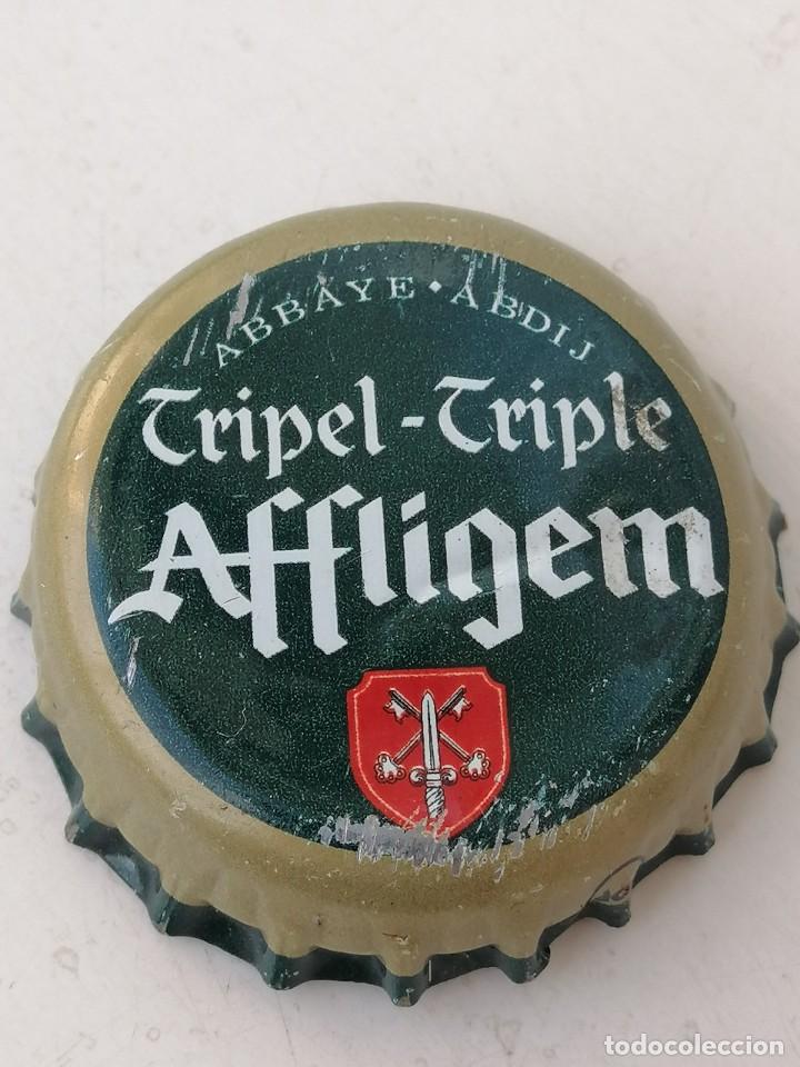 Collectionnisme de Coca-Cola et Pepsi: TAP&Oacute;N CORONA CHAPA CERVEZA BIER AFFLIGEM. BELGICA. (3) FAB. CHAPA:DAP---LOTE N.2995-----CARMANJO