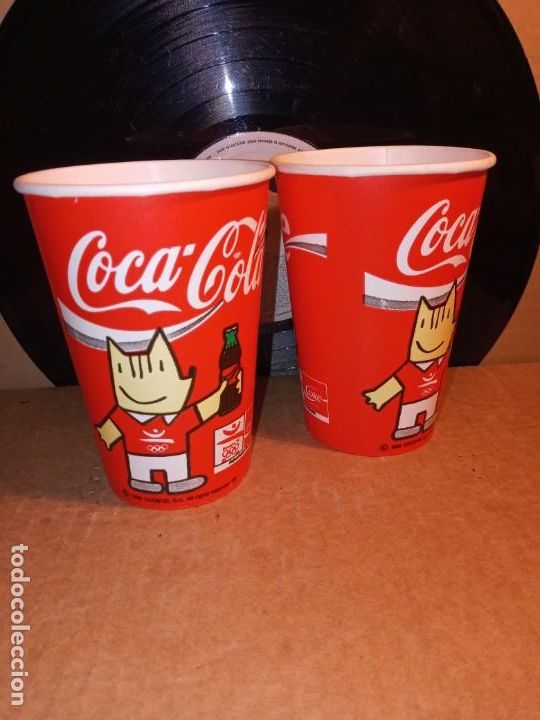 Coleccionismo de Coca-Cola y Pepsi: VASOS COCA- COLA , 92 - COBI. - Foto 2