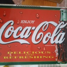 Coleccionismo de Coca-Cola y Pepsi: CARTEL DE CHAPA DE COCA COLA *DELICIOUS AND REFRESHING