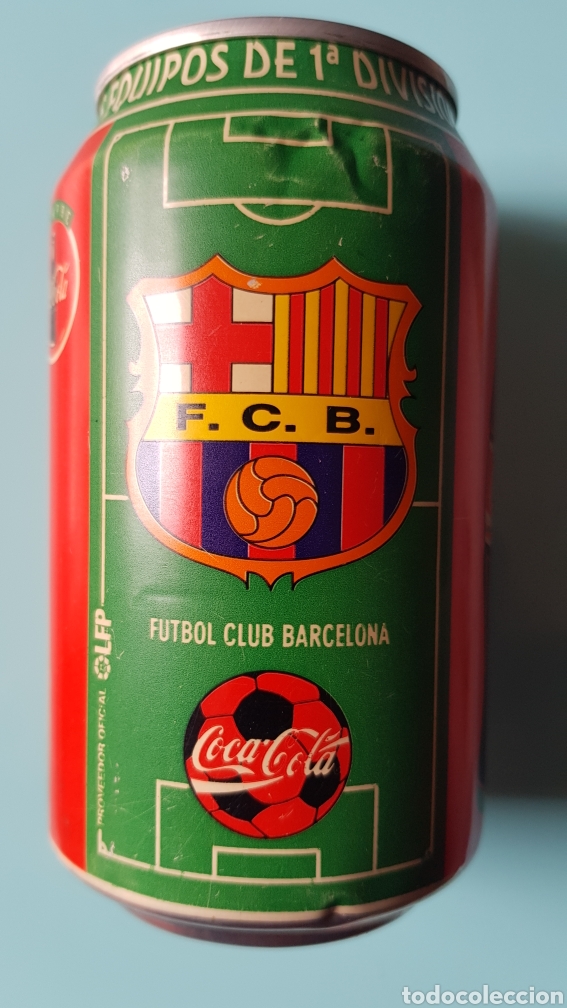 Collecting of Coca-Cola and Pepsi: LATA COCACOLA. LIGA 96-97. BAR&Ccedil;A. F.C.B. F&Uacute;TBOL CLUB BARCELONA. LLENA.