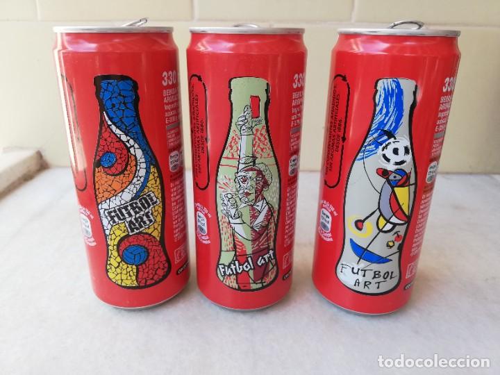 Collectionnisme de Coca-Cola et Pepsi: 3 latas de la colecci&oacute;n Futbol Art de Coca-cola. Vacias