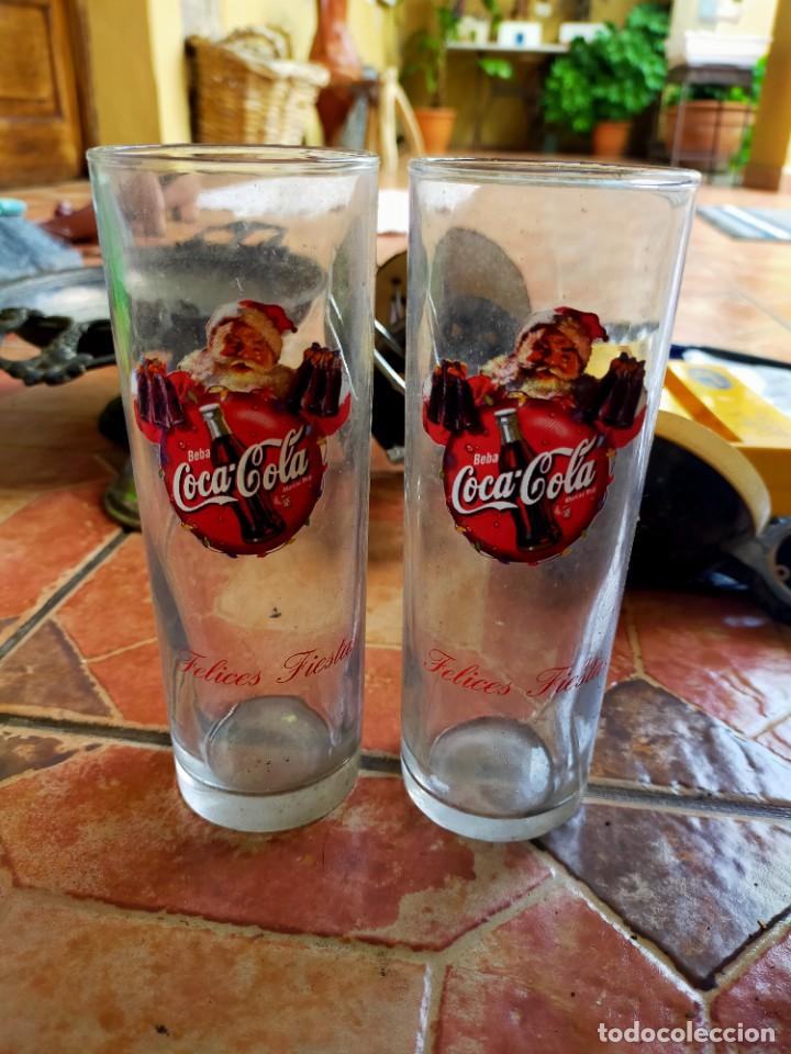 Colecionismo de Coca-Cola e Pepsi: Lote 2 vasos antiguos serigraf&iacute;a Navidad Coca Cola
