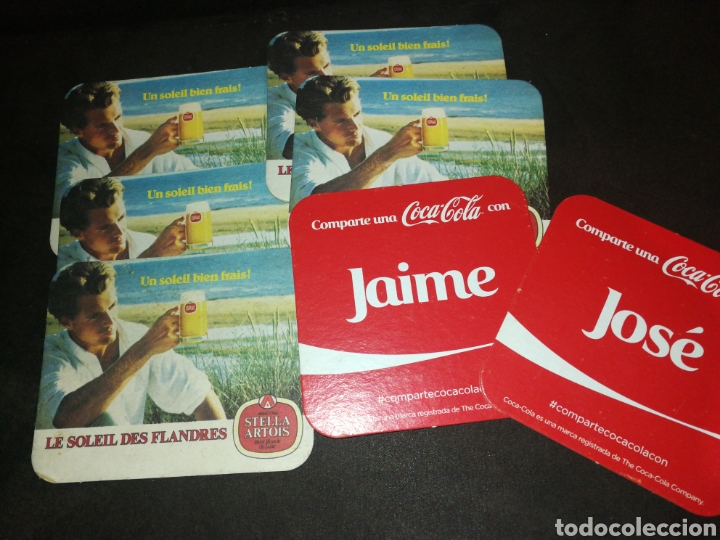 Collecting of Coca-Cola and Pepsi: LOTE POSAVASOS, STELLA ARTOIS Y COCA-COLA.