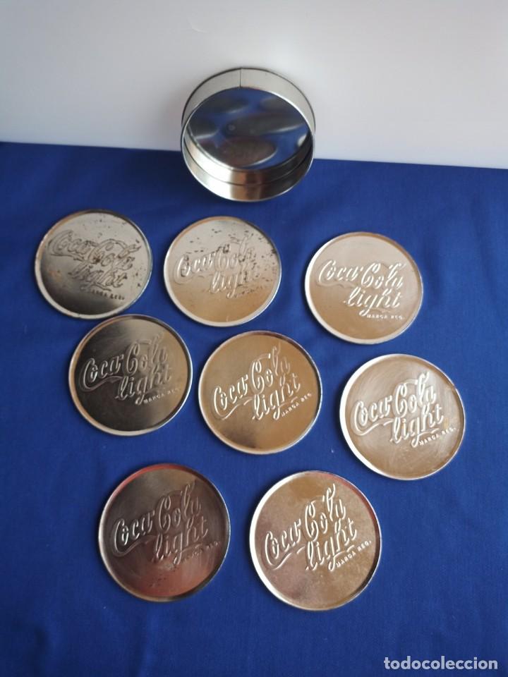Coleccionismo de Coca-Cola y Pepsi: Posavasos de corcho y metal de Coca-Cola light