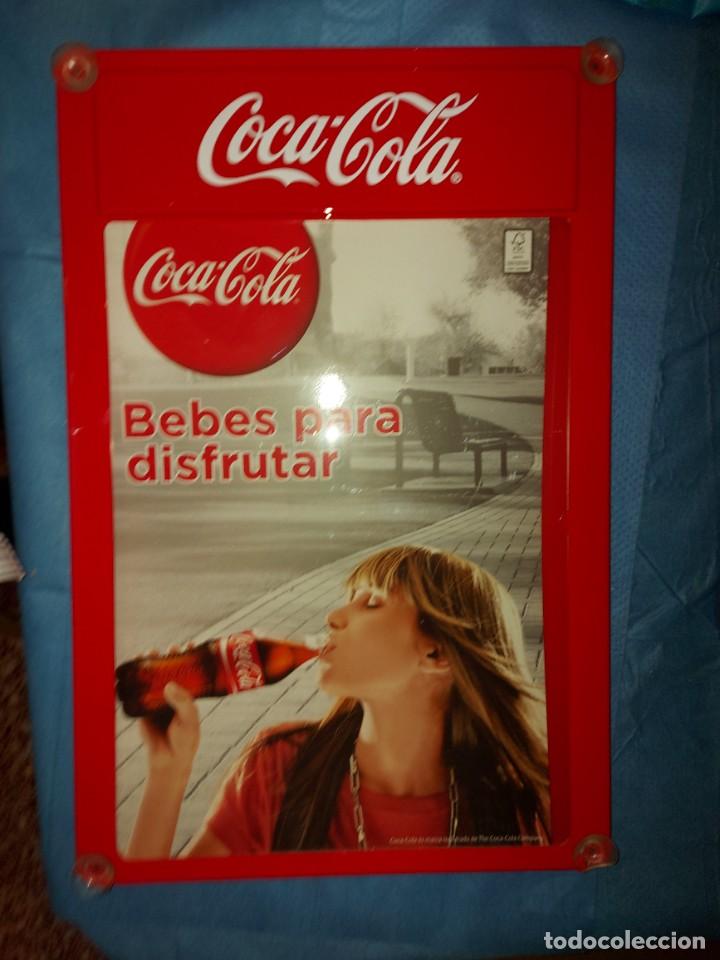 Sammeln von Coca-Cola und Pepsi: COCA COLA CARTEL PUBLICITARIO DE PLASTICO DURO 55 x 30