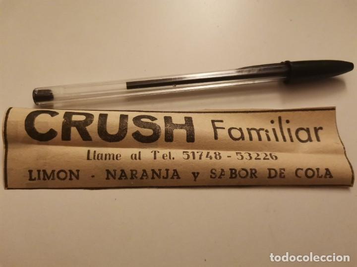 Collecting of Coca-Cola and Pepsi: CRUSH FAMILIAR LIMON NARANJA Y SABOR COLA RECORTE PERI&Oacute;DICO 1965