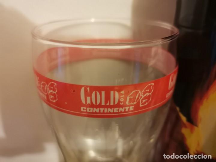 Sammeln von Coca-Cola und Pepsi: RARISIMO Y MUY RARO VASO GOLD COLA CONTINENTE SERIGRAFIADO &Uacute;NICO EN TC!!!