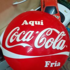 Coleccionismo de Coca-Cola y Pepsi: RECLAMO PUBLICITARIO DE COCA COLA ESPAÑA AÑOS 80.PLÁSTICO DE 33 CM DE DIÁMETRO.. Lote 270634508