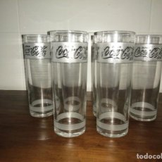 Coleccionismo de Coca-Cola y Pepsi: 6 VASOS DE CRISTAL TUBO REFRESCO COCA COLA. Lote 270946998