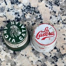 Coleccionismo de Coca-Cola y Pepsi: CHAPAS O TAPONES ANTIGUOS DE AGUA VICHY CATALAN Y GASEOSA REFRESCOS LA CASERA. Lote 272288848
