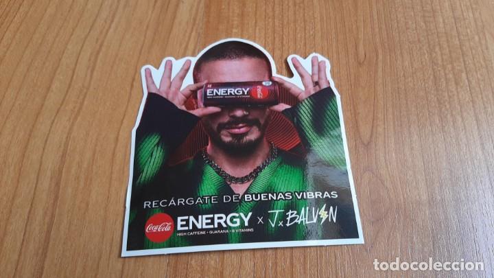 Coleccionismo de Coca-Cola y Pepsi: Coca Cola -- Pegatina -- adhesivo -- Energy -- J. Balvin -- Recargate de buenas vibras