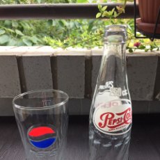 Coleccionismo de Coca-Cola y Pepsi: VASO Y BOTELLA PEPSI. Lote 287586168