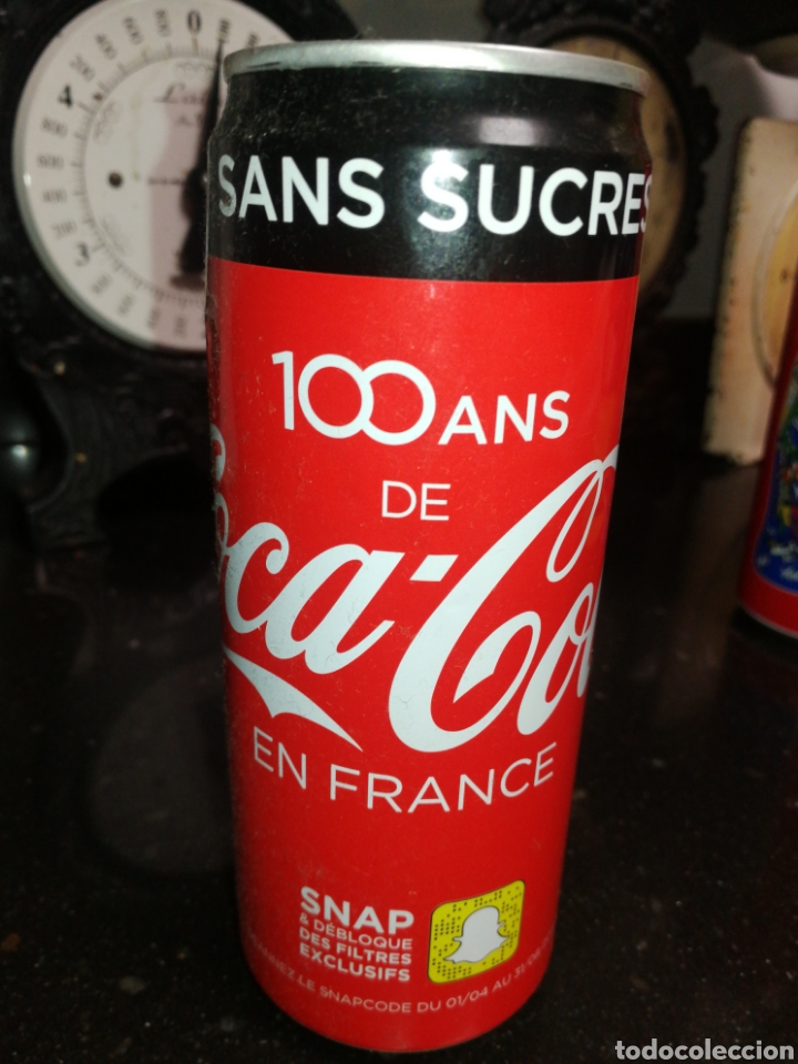Sammeln von Coca-Cola und Pepsi: LATA COCA-COLA FRANCIA, 100 A&Ntilde;OS COCA-COLA EN FRANCIA.