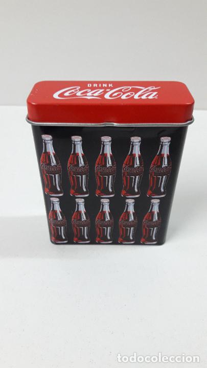 Collecting of Coca-Cola and Pepsi: CAJA CONTENEDOR DE COCA COLA - ARTICULO PROMOCIONAL . MEDIDA DE ALTURA 9,5 CM