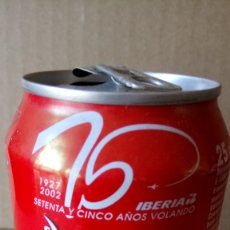 Coleccionismo de Coca-Cola y Pepsi: LATA DE COCA-COLA 75 ANIVERSARIO DE IBERIA (1927-2002).