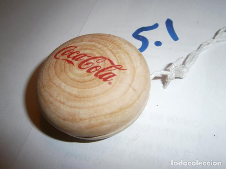 Coleccionismo de Coca-Cola y Pepsi: ANTIGUO YO YO COCA COLA DE MADERA - Foto 1