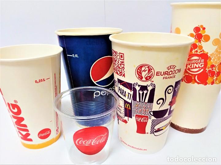 Collecting of Coca-Cola and Pepsi: LOTE VASOS COCACOLA PEPSI BURGUER KING MC DONALDS PAPEL PLASTICO RAROS COCA COLA EURO2016 KFC