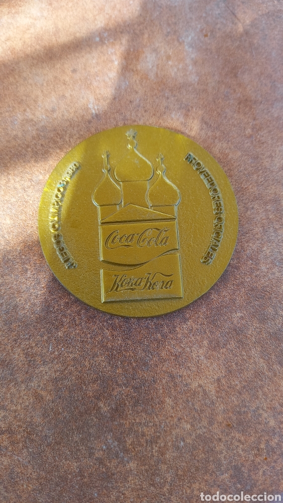 Collectionnisme de Coca-Cola et Pepsi: Medalla Coca cola juegos ol&iacute;mpicos 1980