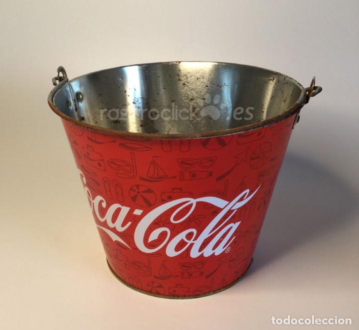 Coleccionismo de Coca-Cola y Pepsi: Cubo de metal Coca Cola - Foto 1