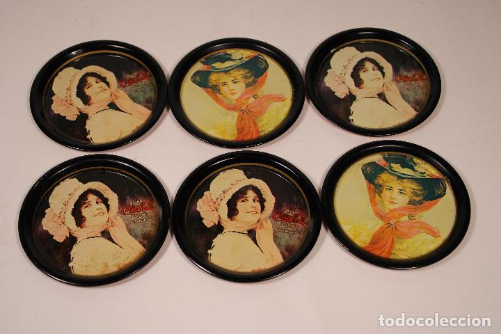 Collecting of Coca-Cola and Pepsi: posavasos cocacola - antiguo juego de 6 posavasos de metal