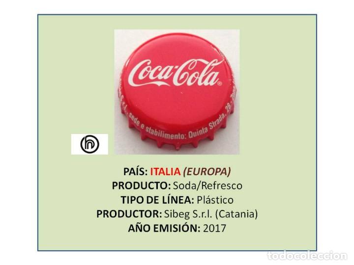 Collectionnisme de Coca-Cola et Pepsi: TAPON CORONA CAPSULA CHAPA COCA-COLA (ITALIA)