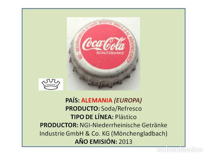 Collectionnisme de Coca-Cola et Pepsi: TAPON CORONA CAPSULA CHAPA COCA-COLA M&Ouml;NCHENGLADBACH (ALEMANIA)