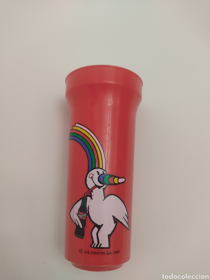 Collecting of Coca-Cola and Pepsi: Vaso de Expo 92 - Cocacola con dibujo de curro y la Cartuja de Sevilla