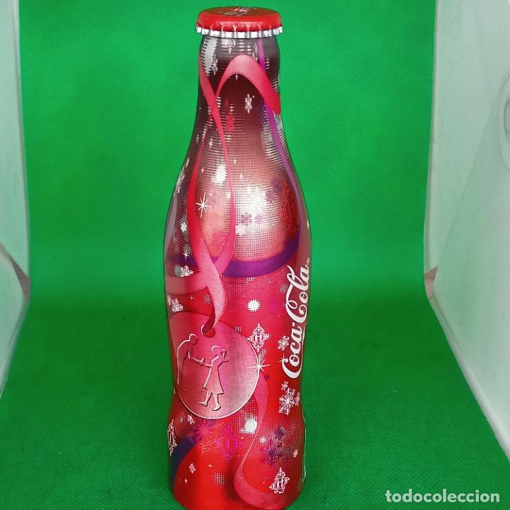 Colecionismo de Coca-Cola e Pepsi: Botella de Coca-cola de aluminio promoci&oacute;n Navidad. A&ntilde;o 2007. Edici&oacute;n espa&ntilde;ola (botell&iacute;n Cocacola)