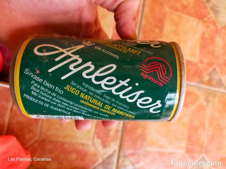 Colecionismo de Coca-Cola e Pepsi: Antigua lata de refresco gaseosa Appletise 340 ml 1992