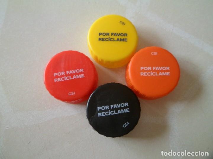 Coleccionismo de Coca-Cola y Pepsi: Tap&oacute;n rosca Fanta Lim&oacute;n, Naranja y 2 Coca-Cola (2021)