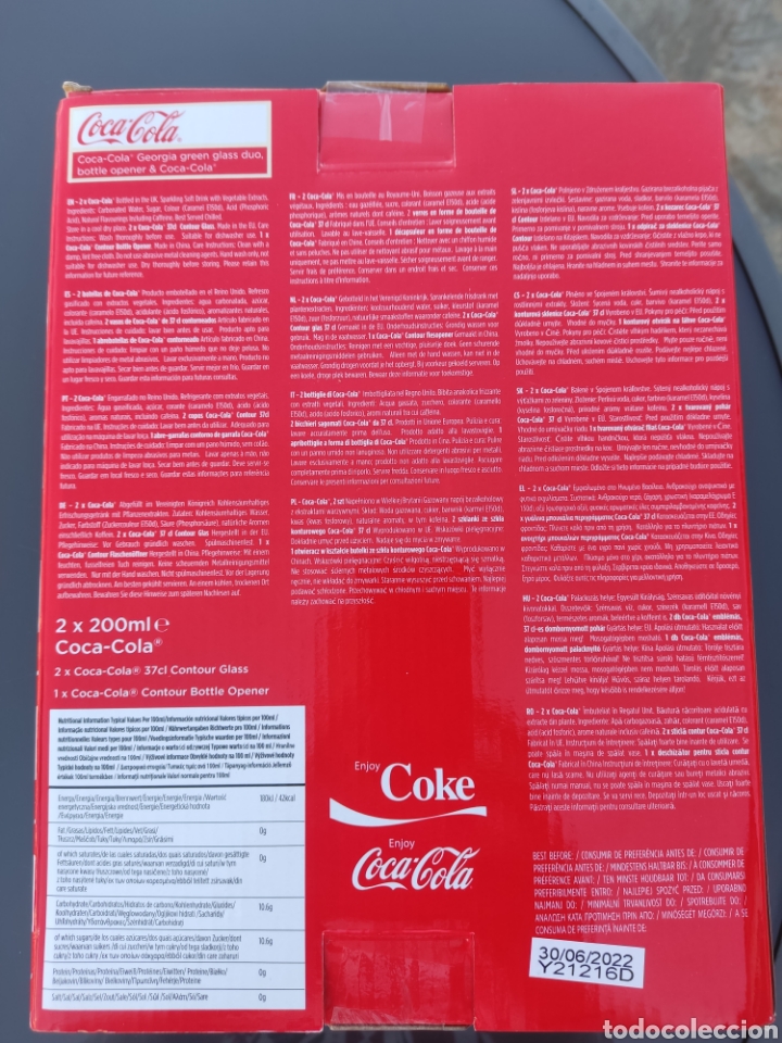 Coleccionismo de Coca-Cola y Pepsi: Pack Coca Cola. 1 Abridor, 2 botellas, 2vasos. - Foto 5