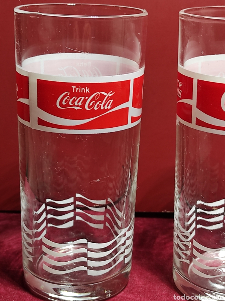 Coleccionismo de Coca-Cola y Pepsi: Lote 4 vasos COCA-COLA. 4 idiomas - Foto 2