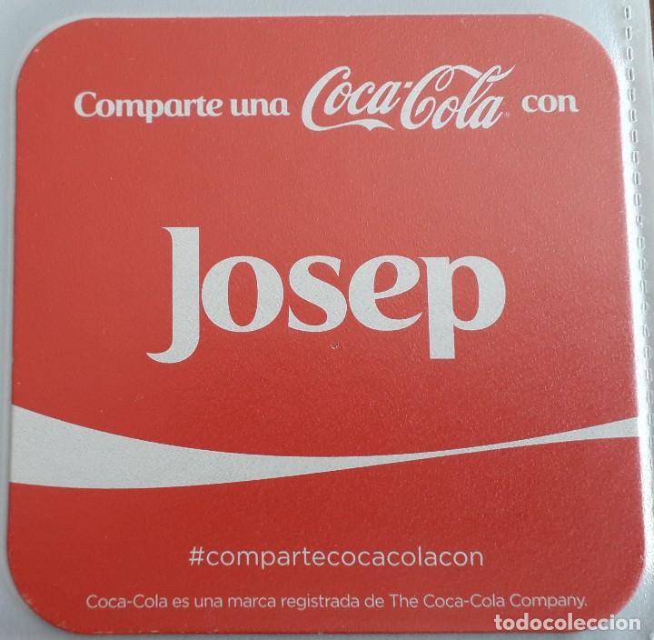Collecting of Coca-Cola and Pepsi: posavasos de coca cola, comparte una coca cola con Josep.
