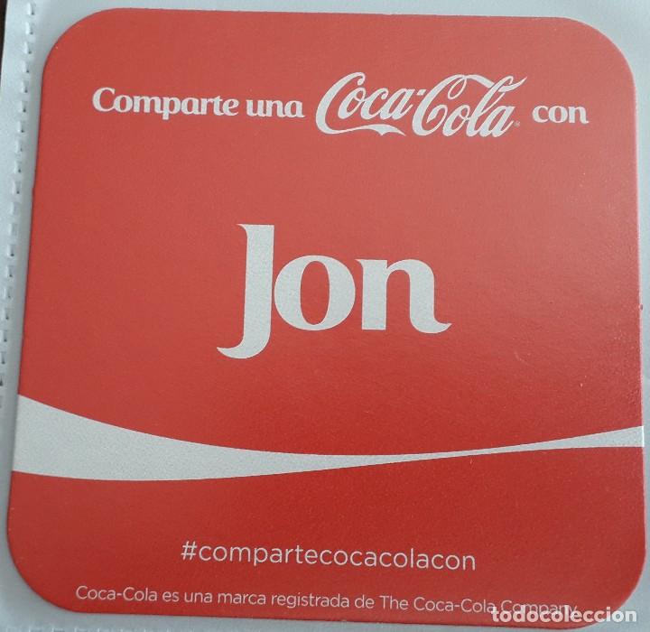 Collecting of Coca-Cola and Pepsi: posavasos de coca cola, comparte una coca cola con Jon.